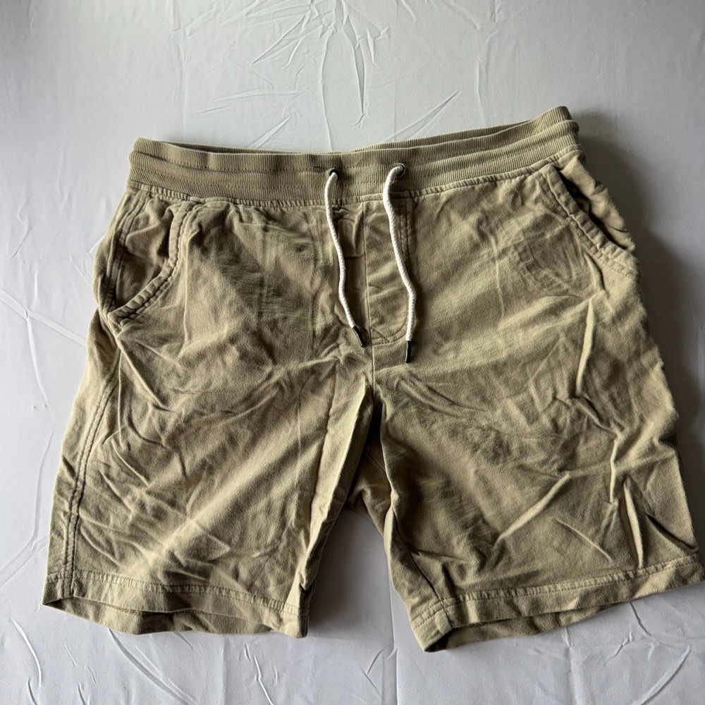 No Boundaries French Terry Shorts Mens L 36-38 Tan Brown Drawstring Sweat